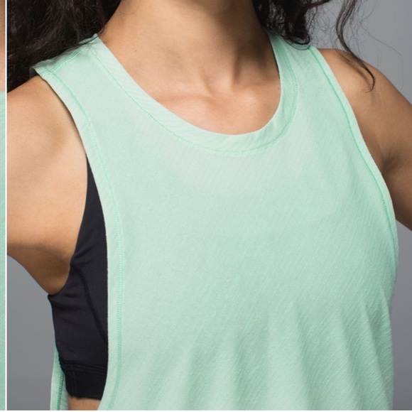 lululemon Cardio Squad Tank Heathered Sea Mist - Picture 5 of 14